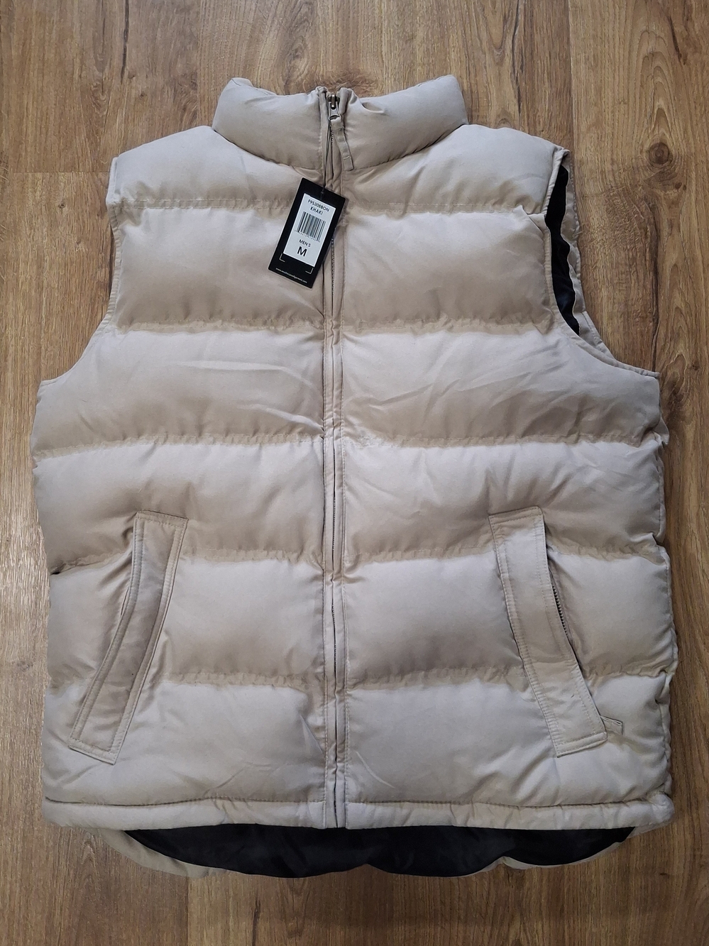 New Weatherproof Men's Puffer Vest - Cream Sleeveless Jacket Sz M